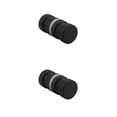 thumbnail image 3 of Advancent aleación de aluminio back-to-back perilla de la puerta de un solo vidrio empuje la manija de la ducha gabinete herrajes para muebles L/Negro 2piezas, 3 of 6