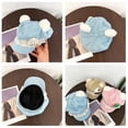 thumbnail image 4 of NMMUED Kawaii Bear Ear Newsboy Cap for Women Cute Baker Boy Hat Lace Trim Sweet Cabbie Cap Blue M, 4 of 4
