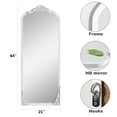 thumbnail image 4 of Arch Mirror Full-Length Mirror Vintage Decorative Mirror,64"*22",White, 4 of 6