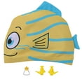 thumbnail image 5 of Ardorlove Toddler Baby Girls Boys Cartoon Fish Swim Caps With Nose Clip and Ear Plug, Kids Elastic Swimming Hats Waterproof Stretchy Swim Bathing Caps Keep Hair Clean Dry 1-5T, 5 of 6