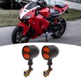 thumbnail image 3 of Indicator Blinker, 1 Pair Motorcycle Turn Signal Light High Brightness LED Multifunction 12V  For Motorbike Black, 3 of 8