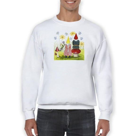 Gnome Neighbors Iii Sweatshirt Men -Grace Popp Designs, Male 5X-Large