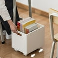 thumbnail image 3 of Book Storage Box,Plastic Dual Side Handles Stackable 50kg Load Bearing Large Capacity Storage Box For Students and Office Environment (Con rueda), 3 of 5