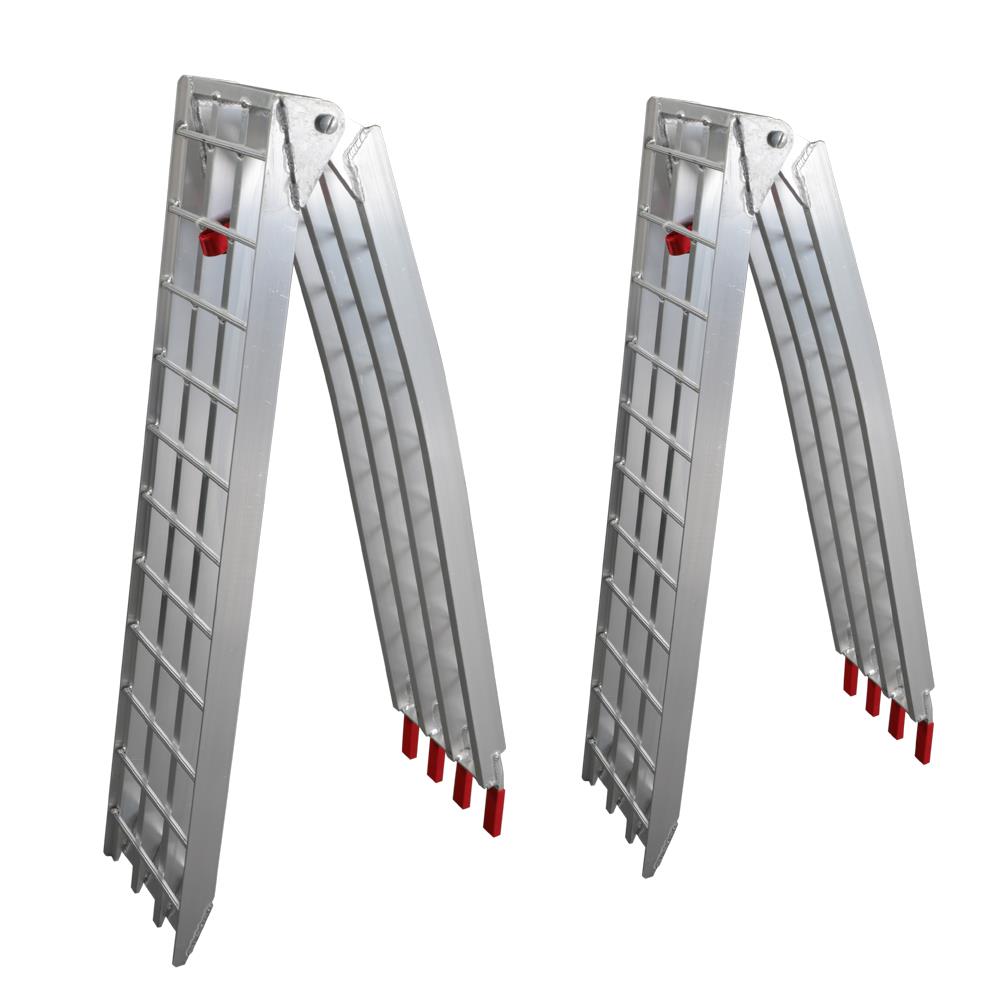SalonMore 7.5ft 2pcs Foldable Aluminum Loading Ramps 4Beam Heavy Duty