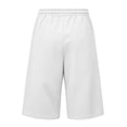thumbnail image 6 of Domuza Capri Pants For MenElastic Waist Drawstring Baggy Sweat Shorts Below Knee 3/4 Pants with Pockets White 3XL, 6 of 7