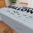 thumbnail image 5 of Duangreer Grey Halloween Print Rectangle Tablecloth, Washable Table Cover for Party Picnic Indoor Outdoor Decor, 60 x 84 Inch, 5 of 6