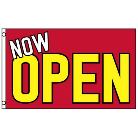 now open flag red