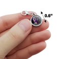 thumbnail image 4 of Mischief the Evil Purple Clown Antiqued Bracelet Pendant Zipper Pull Charm with Lobster Clasp, 4 of 5