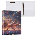thumbnail image 3 of Ring Binders Decorative Sleigh with Reindeer Presentation1.5-inch, Slant Ring One-Touch, 3 of 9