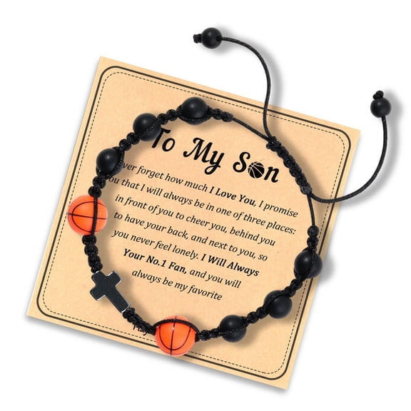 Handcrafted Wooden Crucifix Bracelet For Men Black Braided Cord Sporty Style