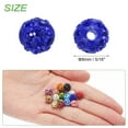 thumbnail image 2 of 100 piezas de cuentas de rhinestone de 8 mm para hacer joyas, cuentas de arcilla de diamante brillante para collar, pulsera de Navidad, azul oscuro, 2 of 7