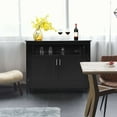 thumbnail image 4 of Costway Buffet Bahut de Cuisine Serveur Armoire de Rangement avec 2 Portes Noir, 4 of 10