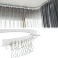 thumbnail image 2 of Ceiling Curtain Track Flexible Bendable Curtain Track 16.4 Ft Wall Mount Curved Curtain Rail Track System Sliding Ceiling Track Set for Bay Window Room Divider, 2 of 8