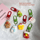 thumbnail image 5 of Llavero navideño rojo y verde, lindo colgante navideño, llavero para niña, regalo para pareja de novias, accesorios, adornos, 5 of 6