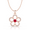 Rose Gold, variant on Garnet & Diamond Daisy Flower Gold Plated Pendant Gift For Religious || Ali Baba Jewellery