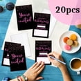 thumbnail image 4 of Black Birthday Party Invitation Cards, Pink Glitter Birthday Invites For Women, 20 Pcs 4x6 Inch Birthday Party Supplies Decorations Party Favors Birthday Party Invitations with Envelopes -10, 4 of 5