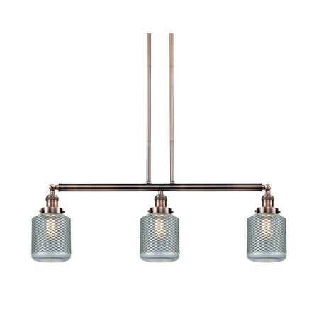 

Innovations Lighting 213-S Stanton Stanton 3 Light 39 Wide Linear Chandelier - Antique