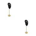 thumbnail image 4 of kurtrusly Earring Display Stand Human Ear Model Organizer Holder Showcase Stud Jewelry Left Ear Black Height: 18cm 2Set, 4 of 6