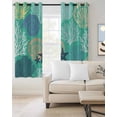thumbnail image 2 of Aqua Gray Shell Coral Blackout Curtains for Bedroom Living Room Darkening Curtains 90 Inch Coastal Summer Beach Nautical Ocean Black Out Window Curtain Privacy Window Treatment Drapes 52"x90"x2, 2 of 9