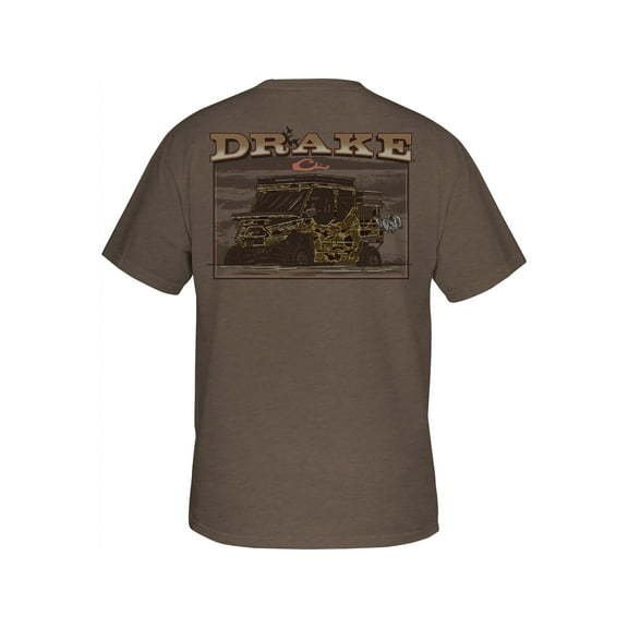 Drake Men's Mud Cart T Shirt Walnut Dark Heather Medium