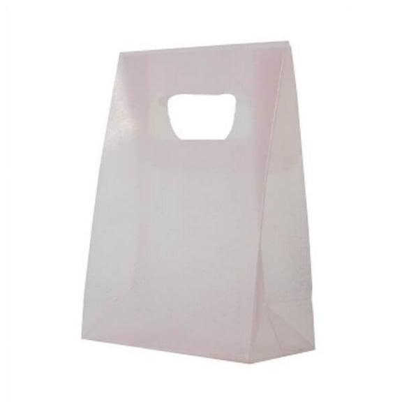 JAM Paper Frosted Lunch Bags, 3 x 4 x 1.5, Pink, 100/Pack, Small