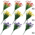 thumbnail image 7 of Sinhoon 9 Bundles Artificial Flowers Outdoor UV Resistant Fake Plastic Flowers Faux Plastic Shrubs for Indoor Outdoor Home Garden Decoration (Red Purple Yellow), 7 of 7