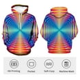 thumbnail image 3 of WHNBCW Novelty Optical Illusion Hoodie Funny Psychedelic Graphic Sweatshirt, 3 of 7