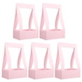 thumbnail image 1 of Caja de regalo de mano plegable de papel de papel plegable de 5pcs para florecer, 1 of 5