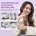 thumbnail image 4 of Saviland Gel X Nail Kit with Nail Drill – Nails Tips and Glue Gel Kit with 4-in-1 Nail Glue Gel 500PCS Full Cover Long Coffin Nails Tips U V Light Nail Design Kit for Nail Extension, 4 of 8