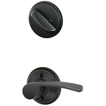 Schlage F59 MER 716 LH Merano Interior Left-Handed Lever with Deadbolt, Aged Bronze (Interior Half Only)