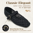 thumbnail image 2 of Mary Jane Flats for Women, Comfortable Round Toe Dressy Ballet Flats with Braided Adjustable Buckle and Memory Foam Cushioning, 2 of 6