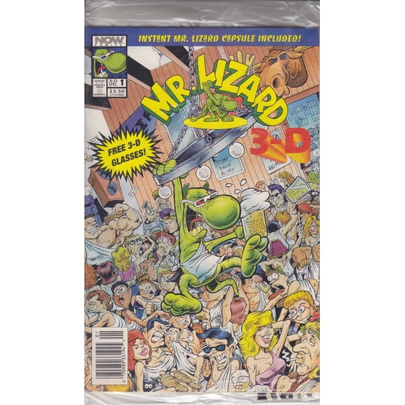 Mr. Lizard 3-D #1 (Newsstand) (with glasses) VF ; Now Comic Book