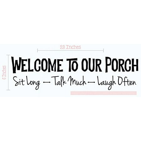 Welcome To Our Porch Vinyl Decals Lettering Quote Wall Decor