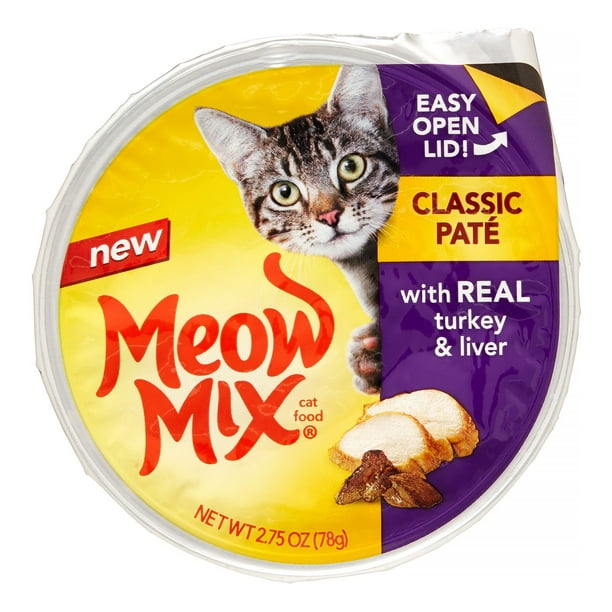 Meow Mix Pate with Turkey & Liver Wet Cat Food, 2.75 Oz