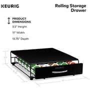 Keurig Under Brewer Storage Drawer, Holds 35 K-Cup Pods, Black