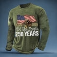 thumbnail image 2 of T Shirts for Man Casual 1776-2026 Flag Print Long Sleeve Comfortable Funny Graphic Crew Neck Top Men's Shirts, 2 of 4