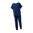 thumbnail image 1 of Conjunto Médico de Enfermería Yinane Ropa de Trabajo Profesional Transpirable Azul Oscuro, 1 of 8