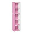 thumbnail image 2 of Furinno Luder Bookcase / Book / Storage, 5-Tier Cube, Pink/White, 2 of 5