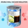 thumbnail image 2 of 12oz Coffee Tumblers Blue Tie Dye Pattern Stainless Steel Vacuum Insulated Travel Tumbler Coffee Cups Mug with Lid and Straw with Cleaning Brush for Cold & Hot Drinks, 2 of 5