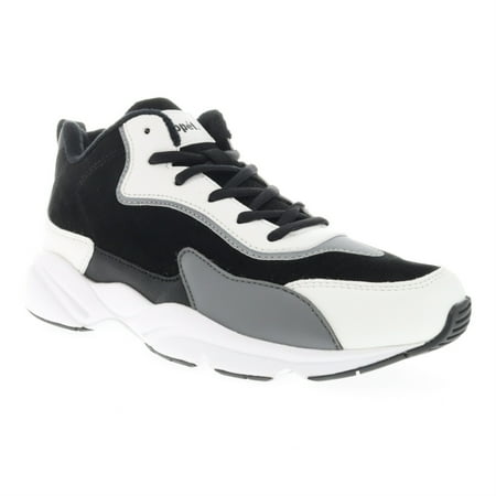 Propet Men's Stability Mid Sneakers , Black/White, Size - 15