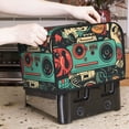 thumbnail image 7 of Uemuo Retro Pop Art Collage Print Toaster Cover 2 Slice, Small Kitchen Appliance Covers, Toaster Oven Cover with Loop, Bread Machine Cover Dust Cover Protection, 7 of 7