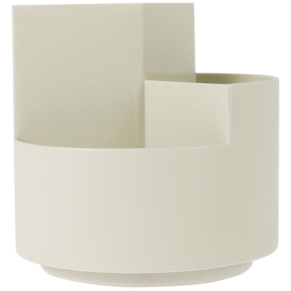 JTWEEN Pen Pot 360 Degrees Rotating PP Pen Holder 3 Grid Makeup Brush Holder Multipurpose Large Capacity Large Capacity Pen Organizer for Home Office School Dorm Stationery