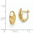 thumbnail image 3 of Leslie's 14K Polished and Hammered Hinged Post Earrings LE686 (14mm X 8mm), 3 of 3