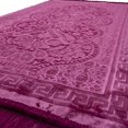thumbnail image 5 of Modefa Luxury Velvet Prayer Rug with Prayer Beads | Soft Elegant Muslim Turkish Janamaz Sajada Carpet for Men and Women | Plain Solid Prayer Mat Ramadan Eid Gift - Paisley (Hot Pink), 5 of 5