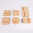 thumbnail image 4 of Base de madera de nogal negro para teléfono móvil, soporte de exhibición para tableta, soporte de escritorio para teléfono móvil, base de madera maciza, 4 of 4