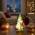 thumbnail image 6 of Christmas Tree Tabletop Decorations, Small Christmas Trees with Lights Lighted Tree Figurine Battery Operated for Office Home Holiday Decoration (Green), 6 of 6