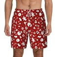 thumbnail image 3 of Uemuo Red Christmas Cheer. Pattern Mens Swim Trunks Quick Dry Board Shorts with Mesh Lining, Stretch Beach Shorts Quick Dry No-Chafing Board Shorts-Small, 3 of 9