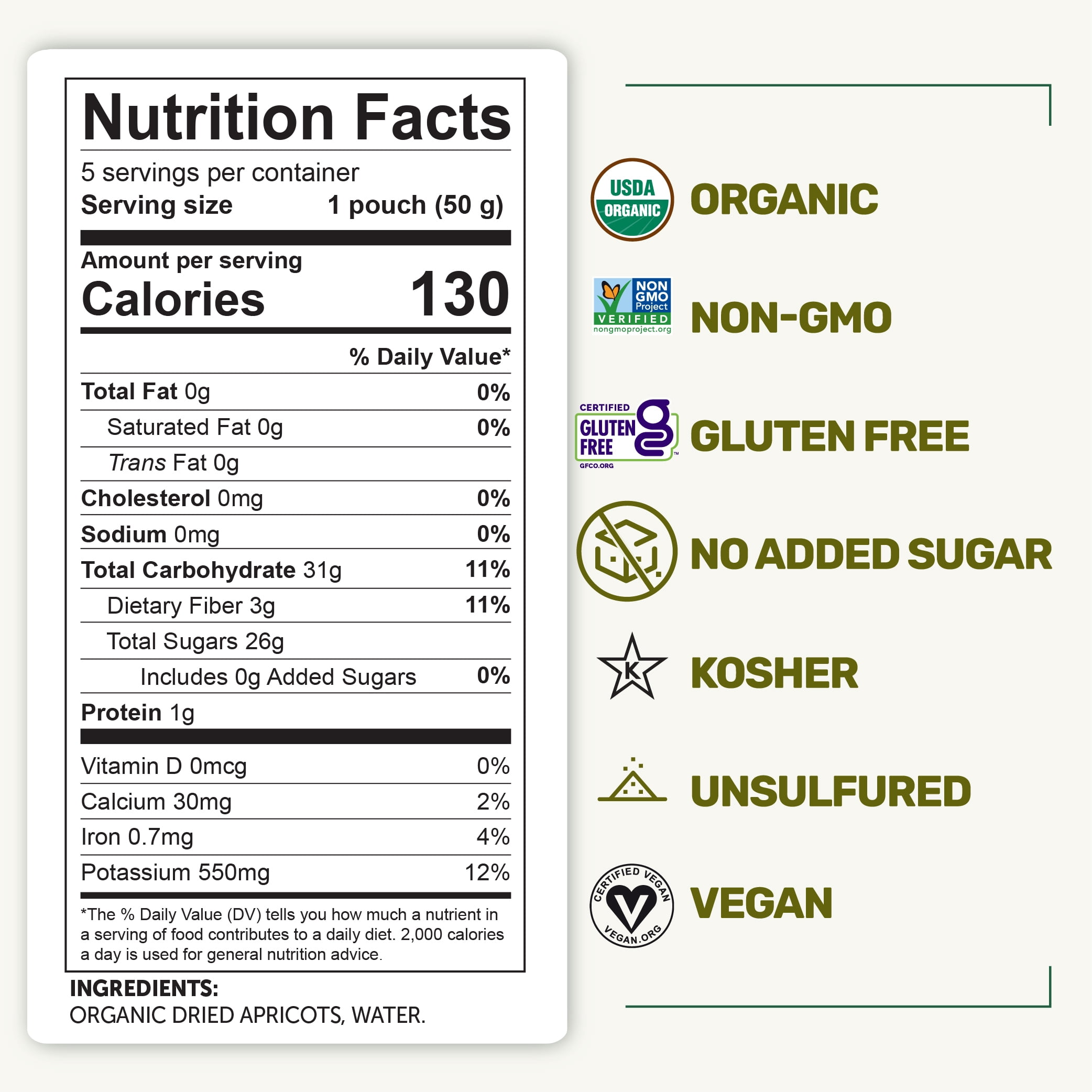Happy Village Organic Soft Dried Apricots On the Go – 3 Bags (15 Individual Portion Packs) | Healthy, Organic, Non-GMO, Vegan, Kosher, Gluten-Free Snack Packs,Snack for School Lunches