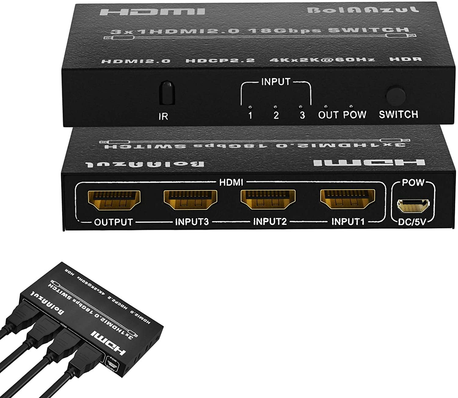 HDMI Switch 144Hz, Bmatwk HDMI 2.0 