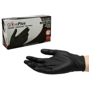 GlovePlus Nitrile Latex-Free Industrial Gloves, X-Large, Black, 100/Box